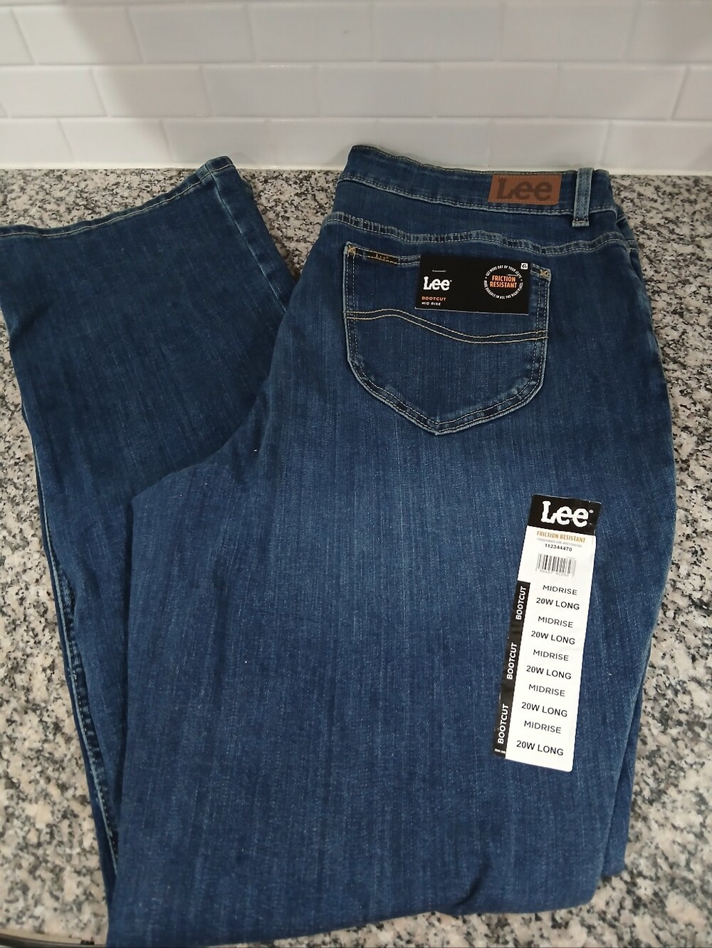 Lee Womens  Slim Straight Dark Blue Denim Jeans